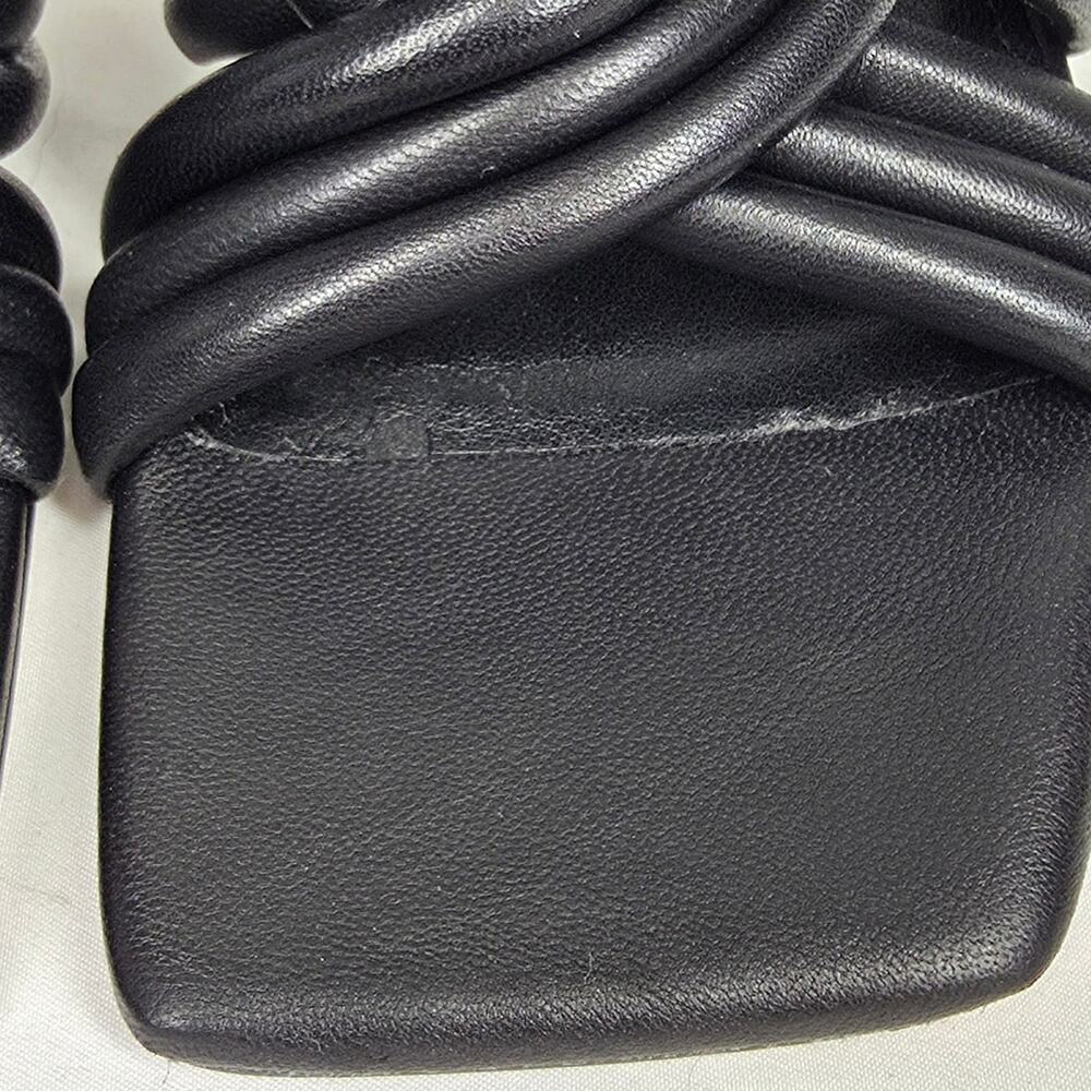 MARC FISHER LTD LEATHER KNOTTED HEELS – BLACK – SIZE 7.5M – SQUARE TOE - Picture 8 of 12